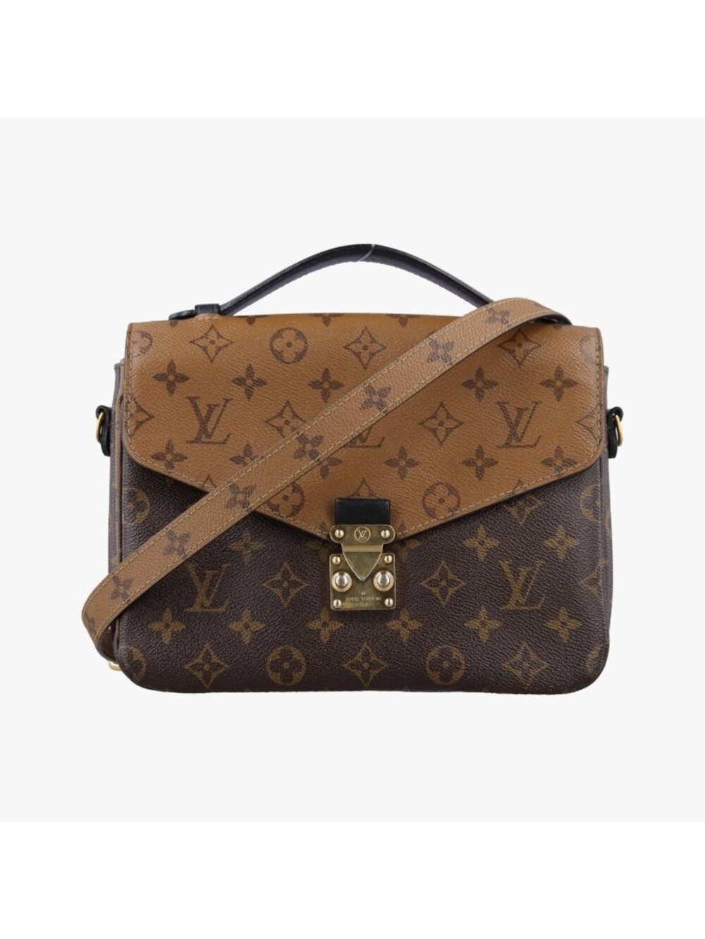 Louis Vuitton Pochette Metis MM Monogram Brown Reverse Canvas Handbag